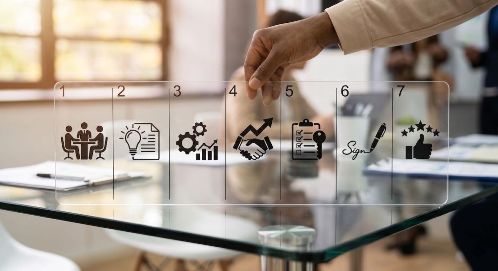 Onboarding client en 7 étapes : du premier RDV à la signature
