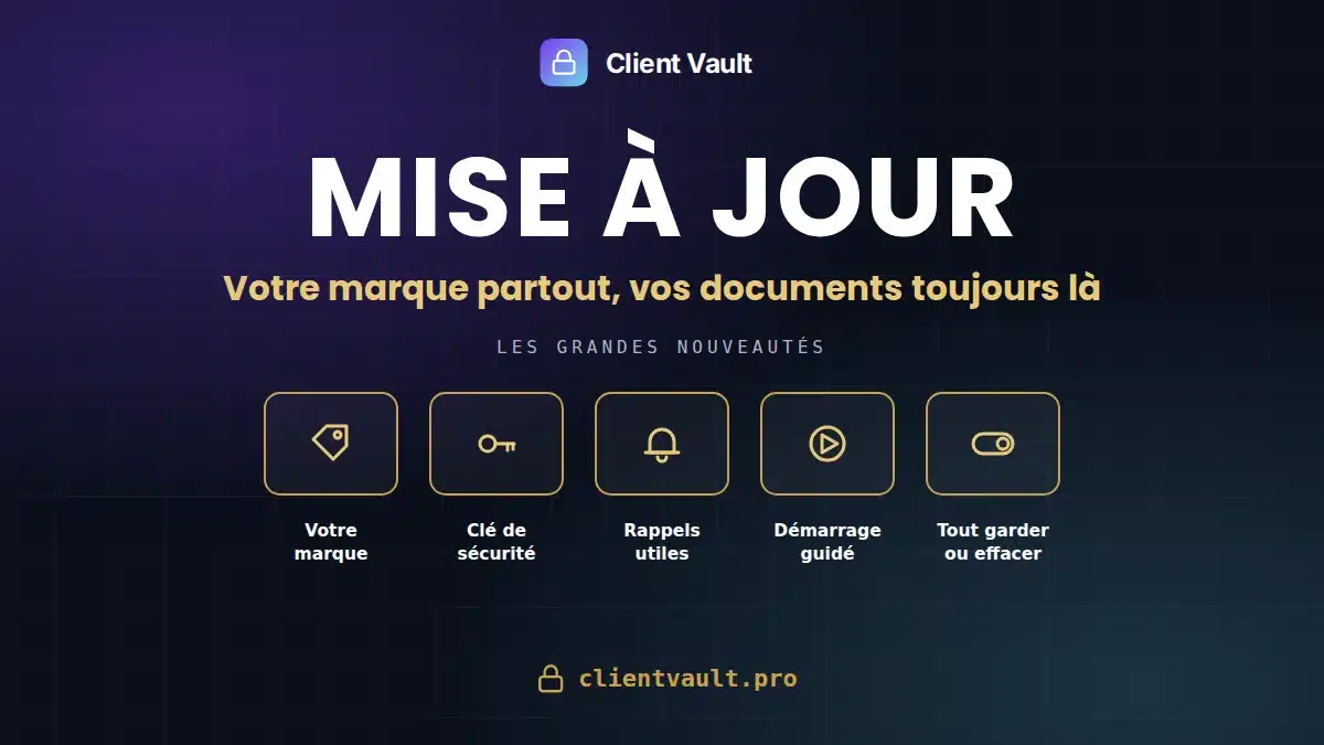Client Vault 20.36 : votre marque partout, vos documents toujours accessibles (mise à jour du 1er octobre)