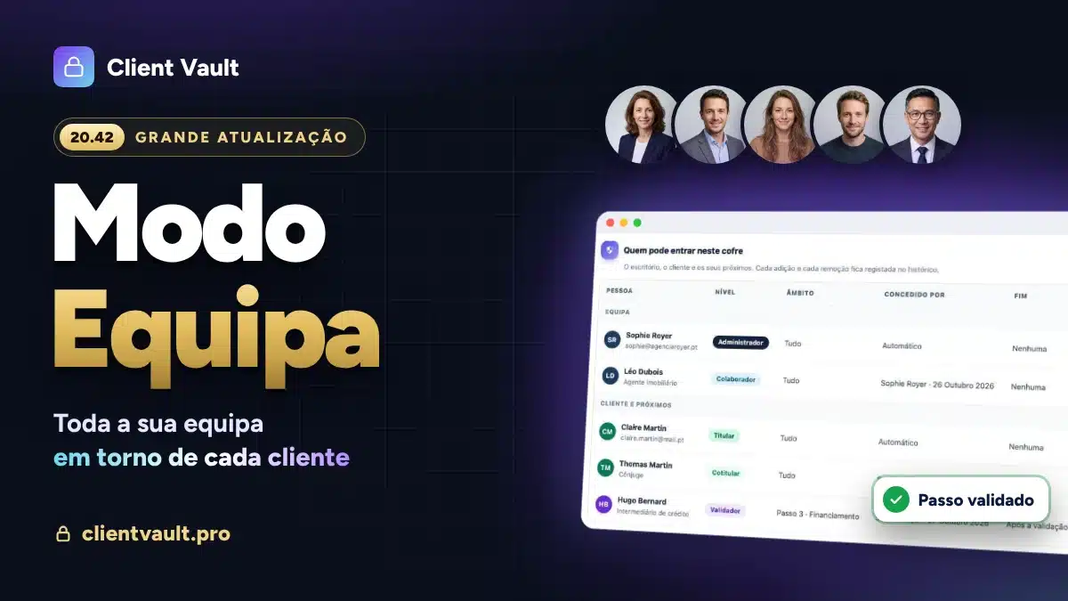Client Vault 20.42: o modo Equipa, toda a sua equipa em torno de cada cliente